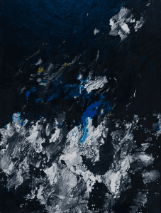 Agitation, 2015, acrylique sur bois, 58 x 42 cm