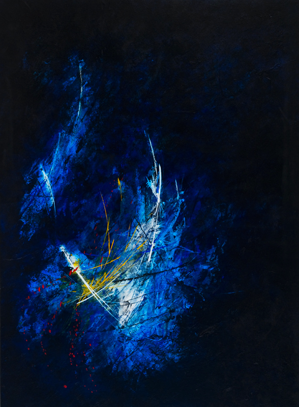 Atlantide, 2015, acrylique sur bois, 76 x 56 cm