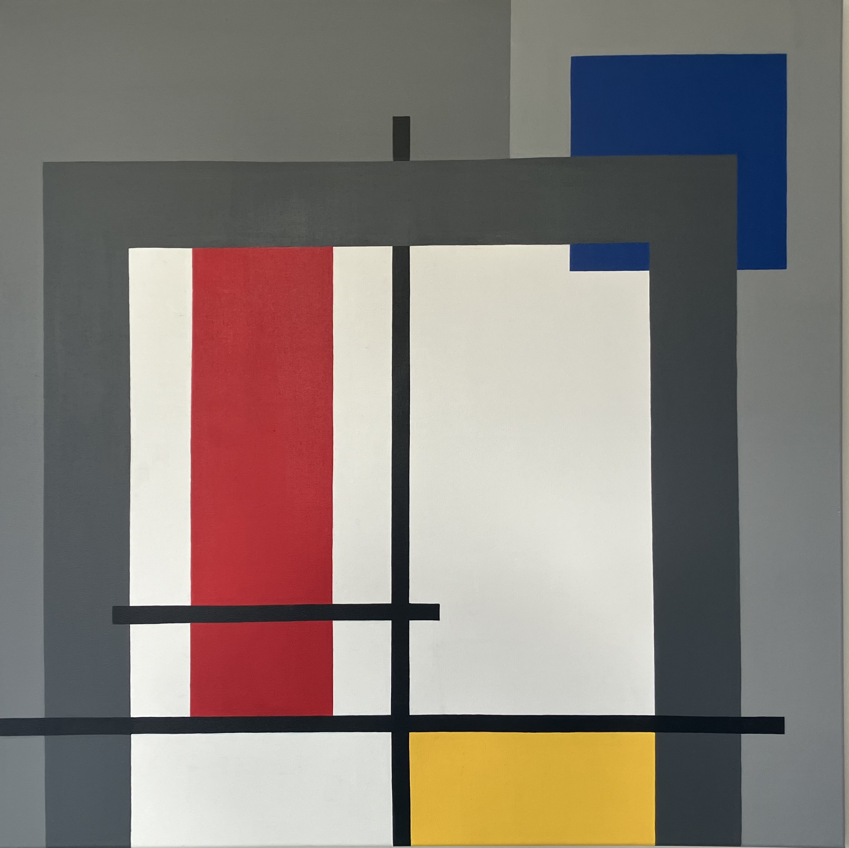 Hommage à Piet n°3, 2022, Acrylique sur toile, 100x100 cm