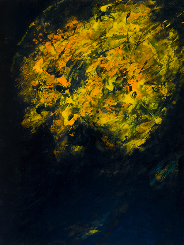 Soleil, 2017, acrylique sur bois, 65,5 x 50 cm