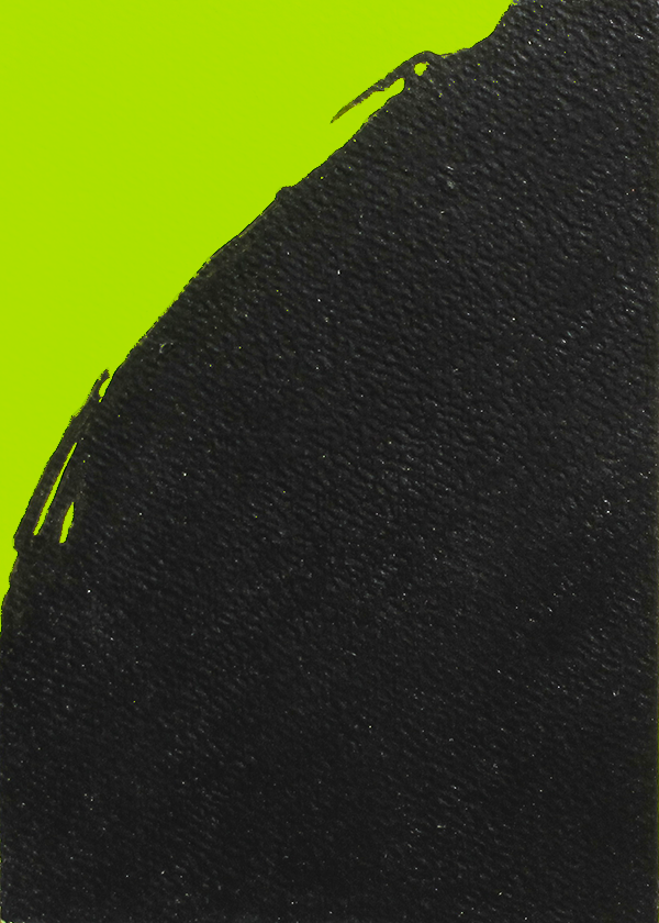 Sables du temps 1 (vert), 2009, Encre et acrylique sur bois, 10 x 14 cm