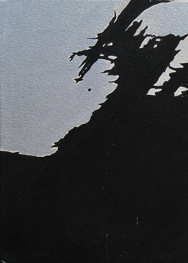 Sables du temps 2 (gris), 2009, Encre et acrylique sur bois, 10 x 14 cm