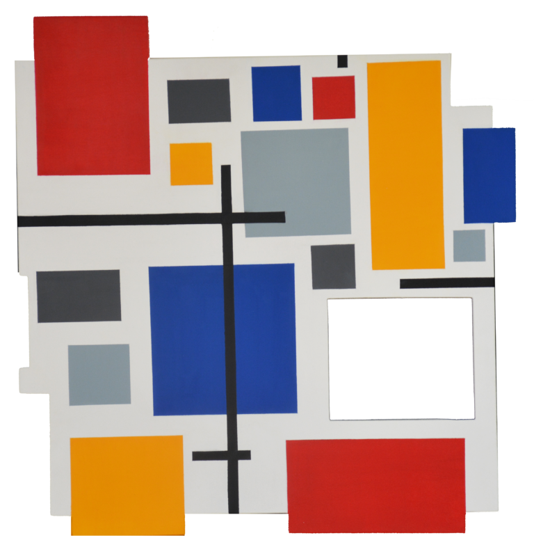 Hommage à Piet, Acrylique sur MDF, 50 × 48 cm