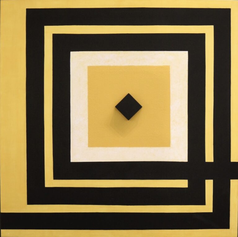 Hommage à Carlos S., Acrylique sur toile, 50×50 cm